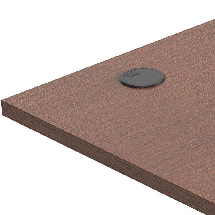 LUMI ergonominis stalas 120×75 cm (rudas stalviršis, baltas rėmas)